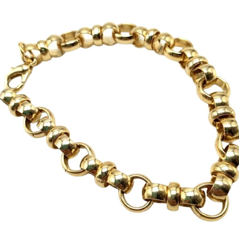 Gold-Tone Rolo Link Chain Bracelet - Picture 2 of 15